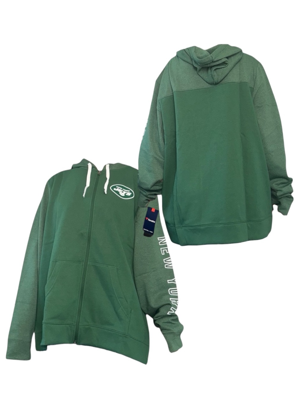 Green New York Jets Zip Up Hoodie